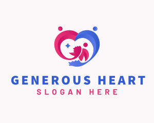 Heart Family Parenting logo design