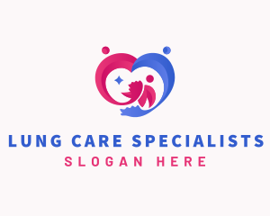 Heart Family Parenting logo design