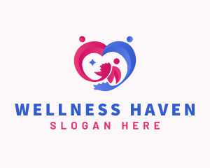 Welfare - Heart Family Parenting logo design