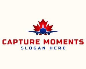 Canada Airplane Travel logo design