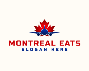 Montreal - Canada Airplane Travel logo design