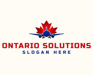 Ontario - Canada Airplane Travel logo design