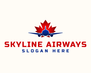 Canada Airplane Travel logo design