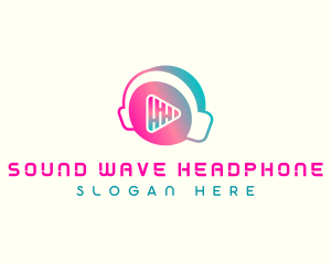 Headphone - Headphone Play Button logo design