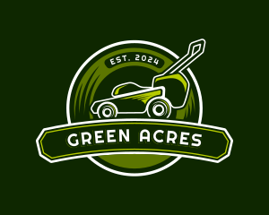 Mowing - Lawn Mower Grass Landscaping logo design