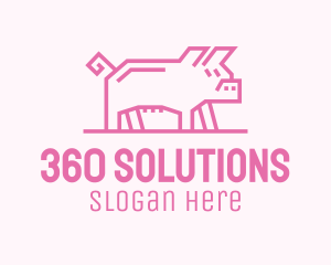 Pink Pig Farm logo design