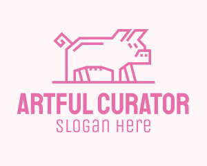 Pink Pig Farm logo design