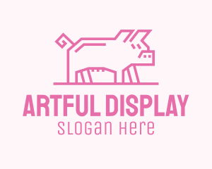 Pink Pig Farm logo design