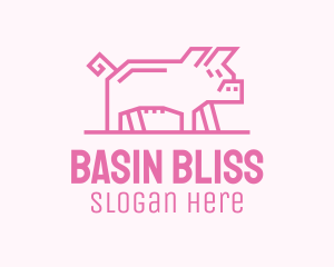 Pink Pig Farm logo design