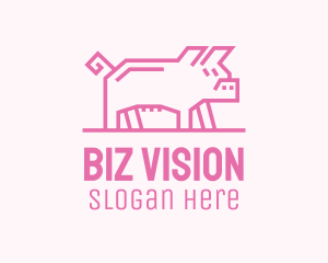 Pink Pig Farm logo design