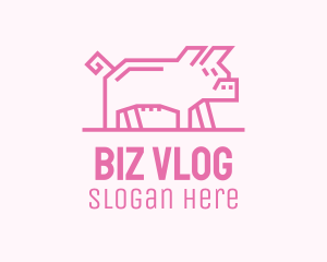 Pink Pig Farm logo design