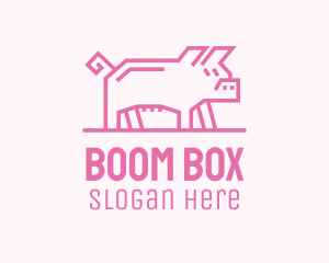 Pink Pig Farm logo design