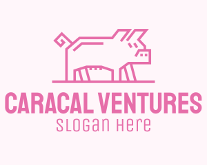 Pink Pig Farm logo design