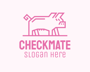 Pink Pig Farm logo design