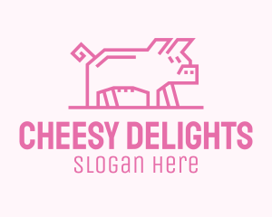 Pink Pig Farm logo design