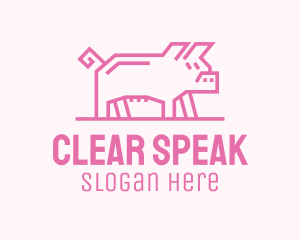 Pink Pig Farm logo design