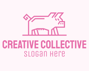 Pink Pig Farm logo design