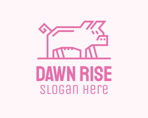 Pink Pig Farm logo design