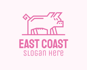 Pink Pig Farm logo design