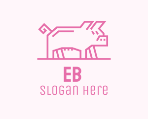 Pink Pig Farm logo design