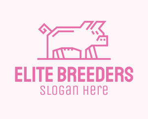 Pink Pig Farm logo design