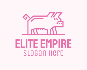 Pink Pig Farm logo design