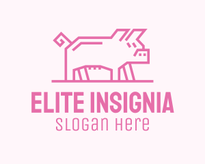 Pink Pig Farm logo design