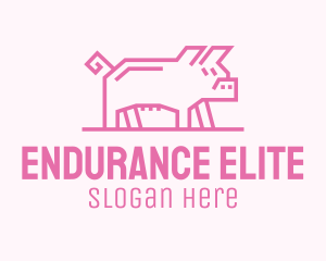 Pink Pig Farm logo design