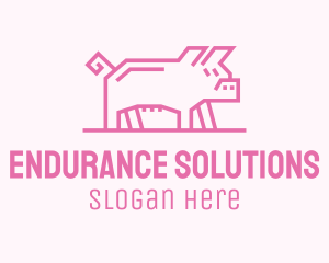 Pink Pig Farm logo design