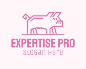 Pink Pig Farm logo design