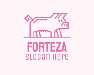 Pink Pig Farm logo design