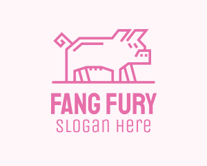 Pink Pig Farm logo design