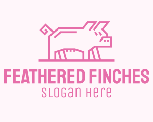 Pink Pig Farm logo design