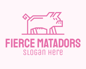 Pink Pig Farm logo design