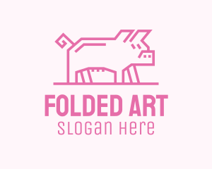 Pink Pig Farm logo design