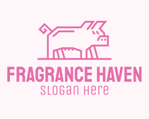 Pink Pig Farm logo design