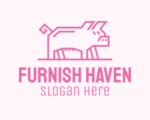 Pink Pig Farm logo design