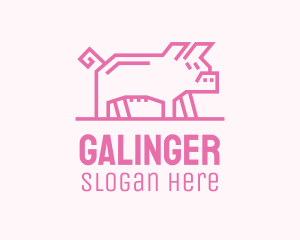 Pink - Pink Pig Farm logo design