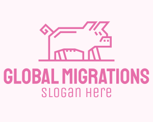 Pink Pig Farm logo design