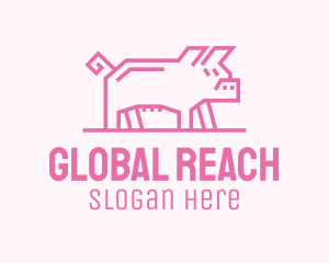 Pink Pig Farm logo design