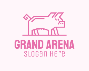 Pink Pig Farm logo design