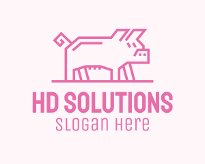 Pink Pig Farm logo design