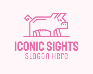 Pink Pig Farm logo design