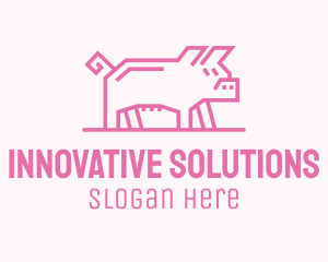 Pink Pig Farm logo design