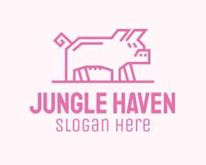 Pink Pig Farm logo design