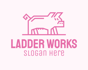 Pink Pig Farm logo design