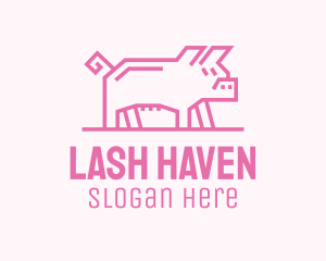 Pink Pig Farm logo design