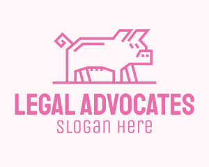 Pink Pig Farm logo design