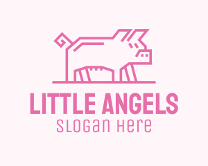 Pink Pig Farm logo design