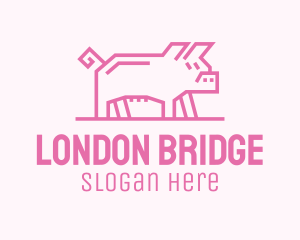 Pink Pig Farm logo design